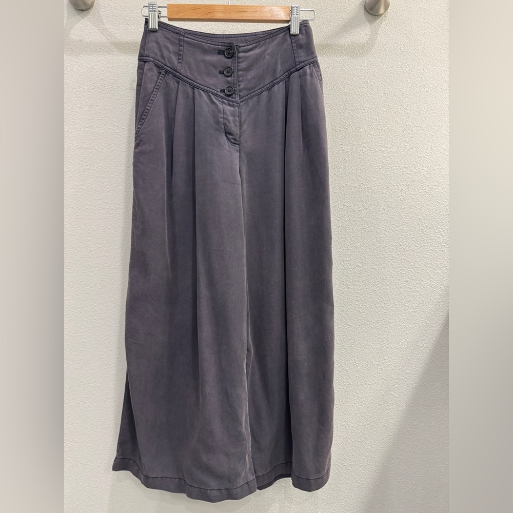 Wilfred Wide-leg Ankle Pants in Lavender Gray